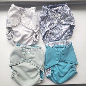 4 Esembly Cloth Diaper Outers - Size 1 Blue theme